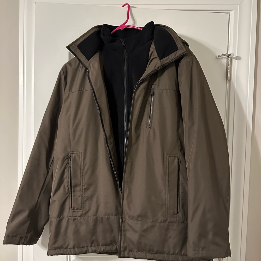 Calvin Klein Mens Brown Winter Jacket - Size L